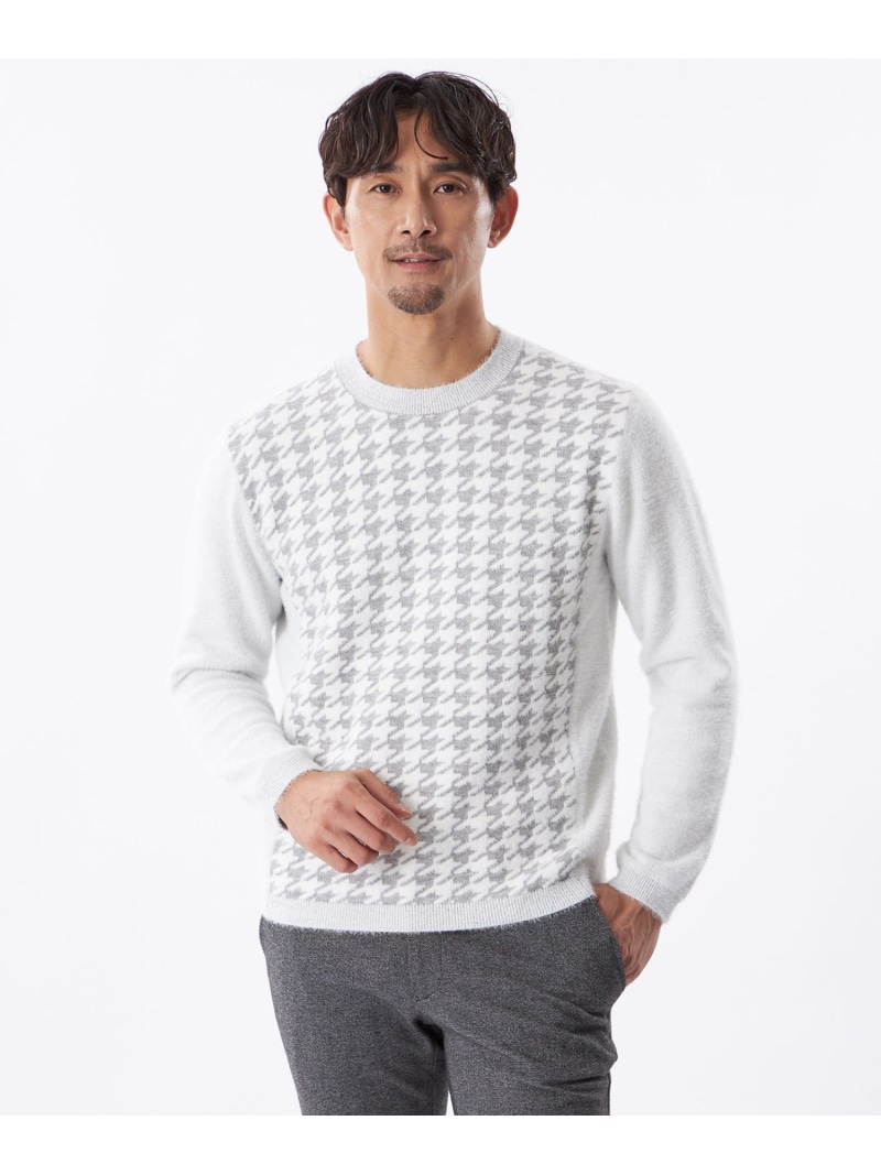 【SALE／21%OFF】前身千鳥ニット EPOCA UOMO エポカ トップス ニット グレー ブラック【RBA_E】【送料無料】[ Fashion] 24,090円