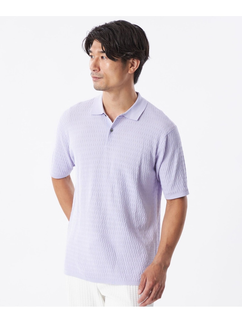 【SALE／32%OFF】ニットポロ EPOCA UOMO エポカ トップス ポロシャツ パープル ネイビー【RBA_E】【送料無料】[ Fashion]｜EPOCA