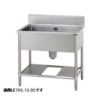 タニコー一槽シンク(うしろ側かばい立てあり)型：TRE-1S-90大きさ：幅900m 奥ふかさ600粍 高さ850粍貨物輸送：無料 (製造会社より)直送