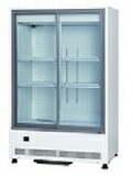 サンデン冷蔵小型陳列箱型：MU-0914X(旧MU-195XE）大きさ：幅900粍 奥ふかさ550粍 高さ1400粍貨物輸送：無料 (製造業者より)直送引き受ける：製造業者引き受ける付