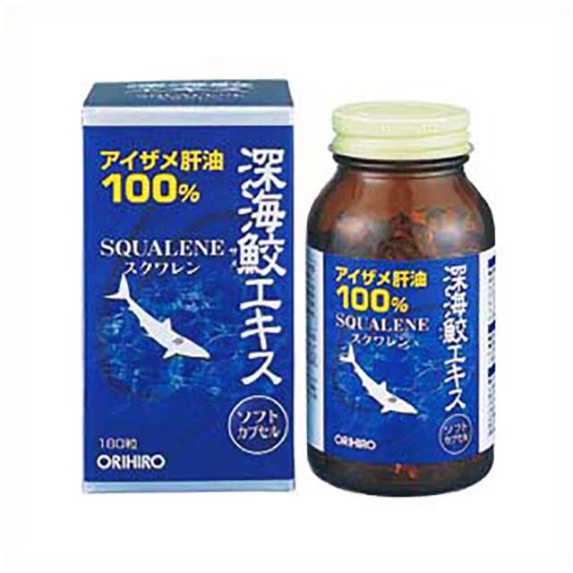 アイザメ肝油100％ お酒好きの方や健康維持にオリヒロ 深海鮫エキス 180粒入 特売