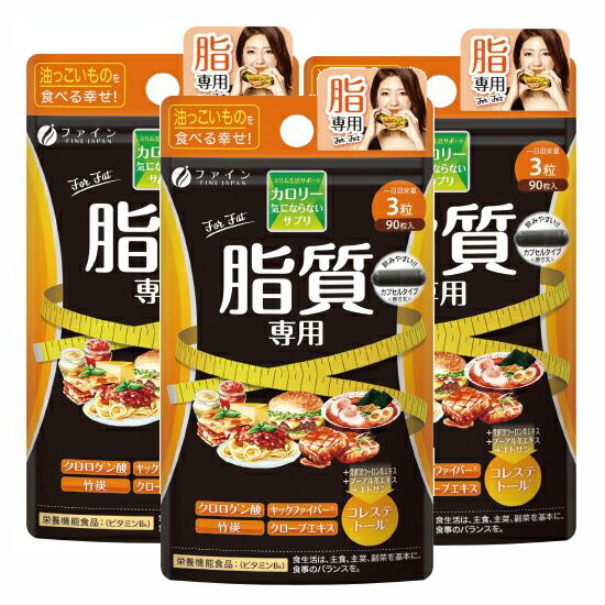 カロリー気にならないサプリ脂質専用(3袋ｾｯﾄ) ファイン ダイエット サプリメント 脂肪 健康維持 サプリ 生活習慣 ギフト プレゼント 包装ラッピング可（有料）