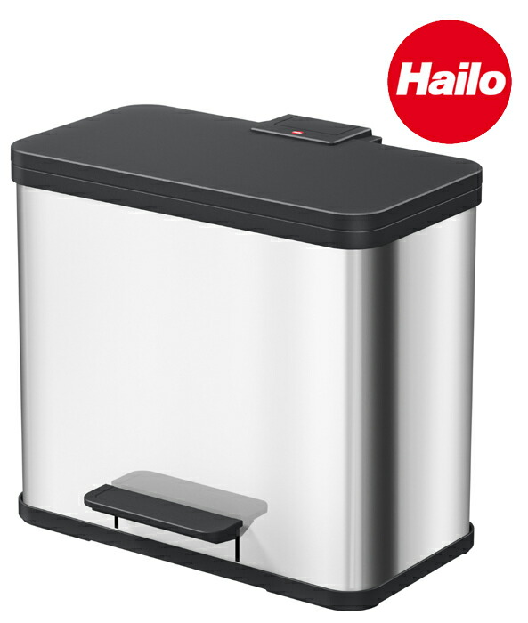①【傷少々あり品】ハイロ(Hailo) 分別ごみ箱フタ/フットペダル付き Amazon｜Hailo(ハイロ) ペダル式 ゴミ箱 ふた付き おしゃれ エコ