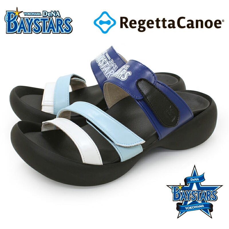 Regetta Canoe リゲッタ ベイスターズ サンダル レディース 限定 プロ野球 グッズ コラボ 横浜DeNAベイスターズ DeNA 12球団 女子 おしゃれ お洒落 早い者勝ち ギフト プレゼント ファン 応援グッズ 大きいサイズ 小さいサイズ S M L LL 日本製 国産