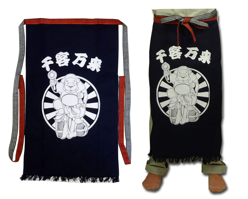 楽天市場】前掛け 酒屋 八百屋 帆前掛け メンズ フリーサイズ 千客万来