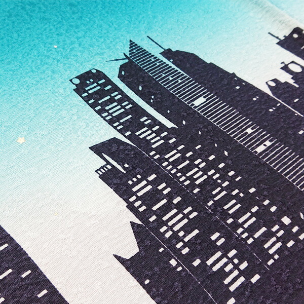 カラー秀抜さ 胴締め揚 帯揚げ おびあげ 街普通のシルエット 夜景 友禅 丹後製作白色巾 正絹 日本製 接合装小物 和小物 Marchesoni Com Br