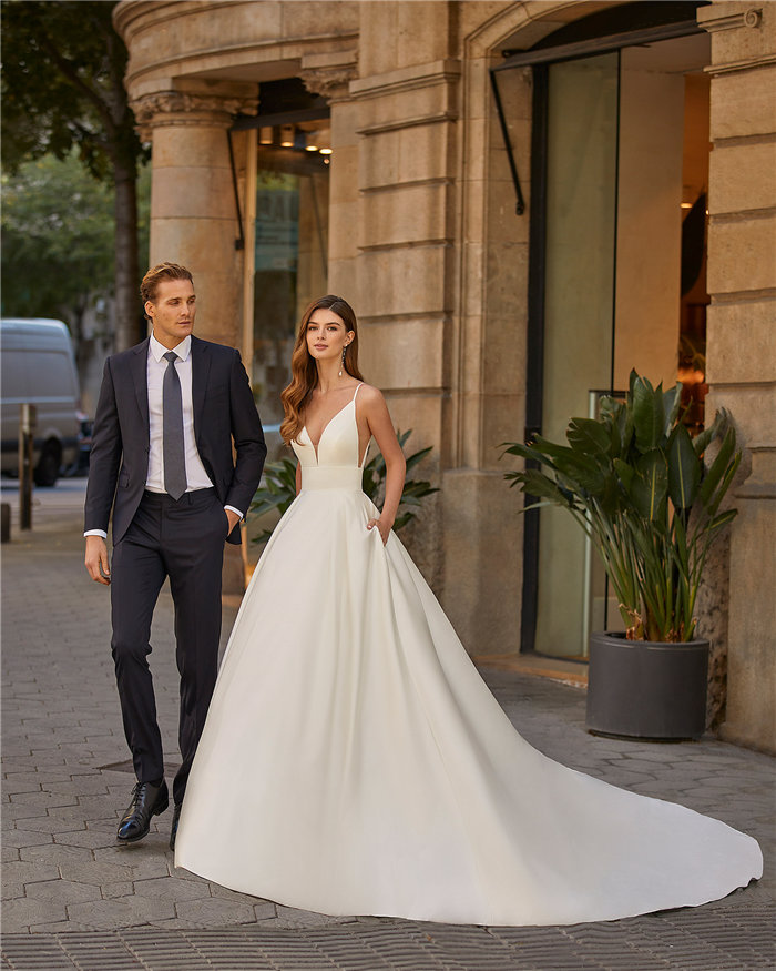 ウェディングドレス セミオーダー サイズカスタマイズ可 手作り Aライン wedding dress 花嫁 挙式 結婚式 披露宴 二次会 ブライダル ws3165