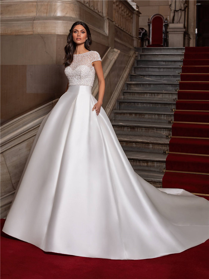 ウェディングドレス セミオーダー サイズカスタマイズ可 手作り プリンセスライン wedding dress 花嫁 挙式 結婚式 披露宴 二次会 ブライダル ws3280