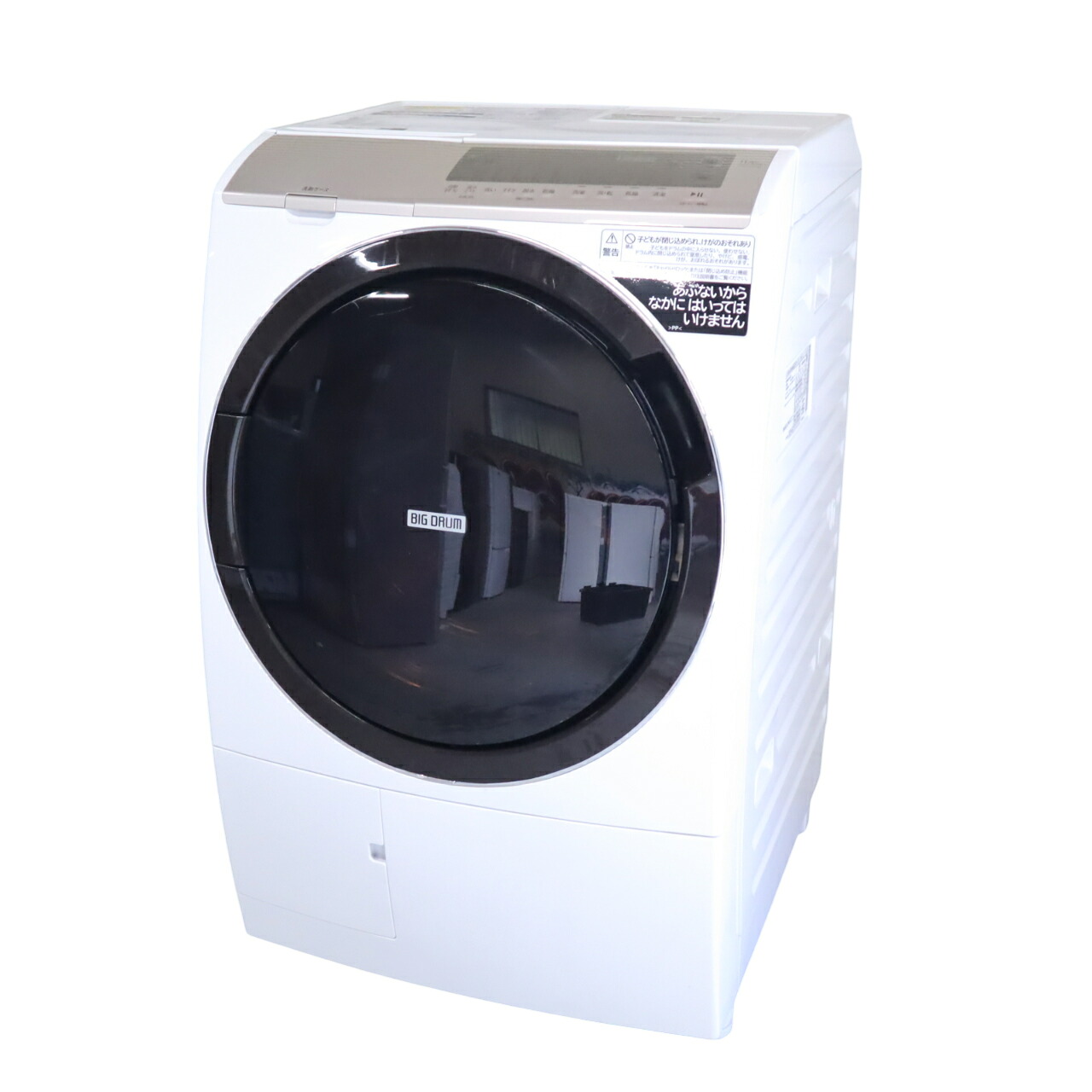 【中古】日立 11kg ドラム式洗濯乾燥機 左開き ホワイト HITACHI ビックドラム BD-SV110GL-W 給水ホース 排水ホース送料無料 大家族 左開き シャンパン 大流量 Wシャワー 温水ナイアガラ洗浄 温水ミスト 風アイロン D245｜ERNEST【アーネスト】 45,370円