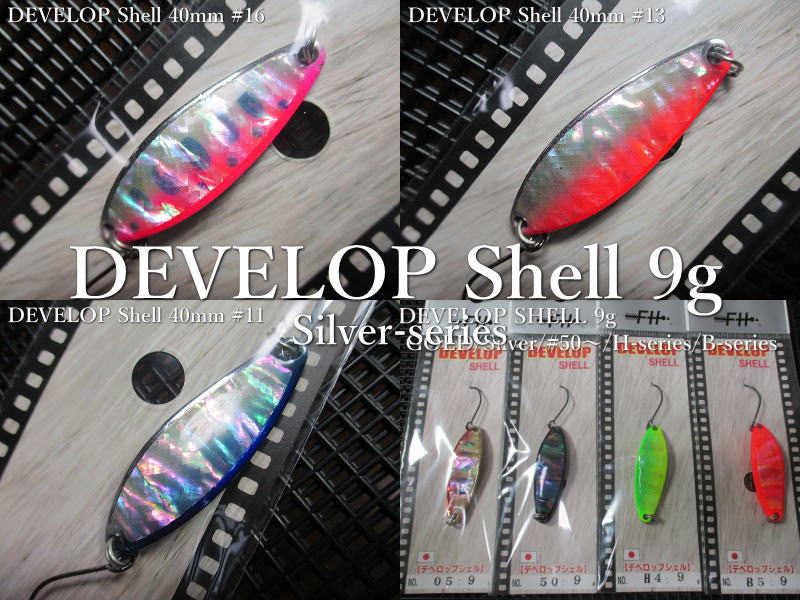 デベロップ シェル [シルバー系] 9g /40mm　～全7色　　＜フィールドハンター FIELD HUNTER＞　□ネイティブ ルアーフィッシング用 スプーン□　DEVELOP Shell Silver Spoon 9g　～究極のスプーン美学～　[スプーン専門釣り具店] エスプーン画像
