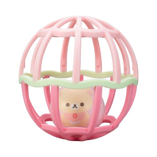 Rilakkuma Baby Shaker Ball Pink Toy for Children, Educational Toy, for Babies 0 Years 2 Months