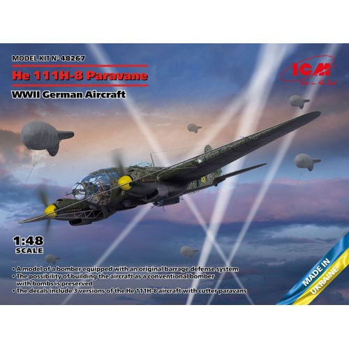1/48 ハインケル He111H-8 バルーンケーブルカッター 【48267】 (プラモデル)|ハピネット・オンライン