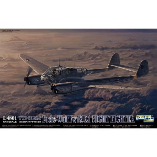 1／48 WWII ドイツ軍 フォッケウルフ Fw189A-1 夜間戦闘機 【L4801】 (プラモデル)