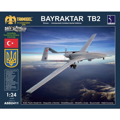 1／24 軍用ドローン (UAV) バイラクタル TB2 【ASD2411】 (プラスチックモデルキット)