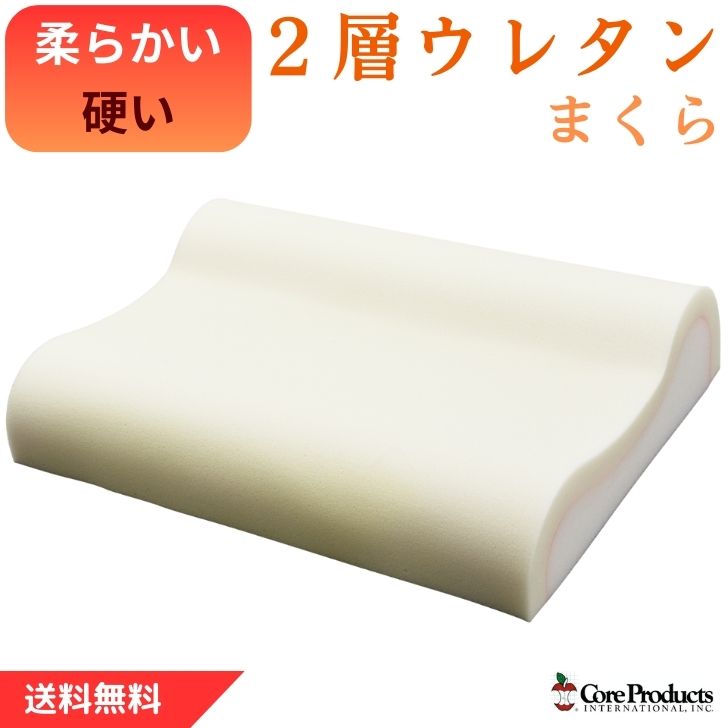 メモリーピロー １９１ まくら 低手向かい 高手向かい ２層のウレタン 枕 頸椎曲線状の形 引っ切りないのど頚 亜米利加製 首こり 肩こり 五十肩 二層