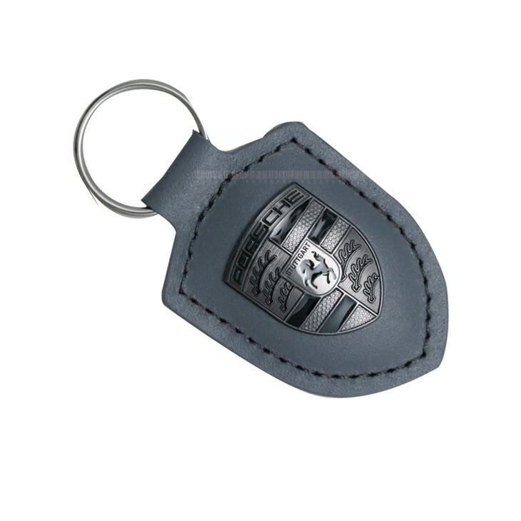 Porsche ポルシェ クレストキーホルダー パナジウムグレー キーリング　ギフト｜Escape Motoring Accessories