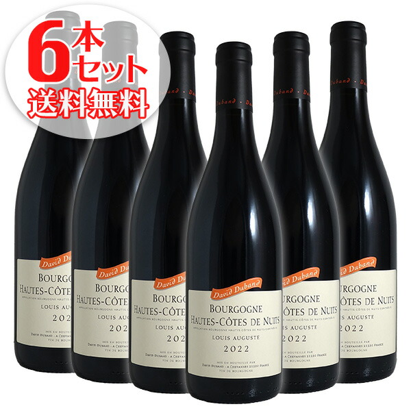 【送料無料】6本セット ブルゴーニュ オート コート ド ニュイ ルージュ ルイ オーギュスト[2022]ダヴィド デュバン（赤ワイン）