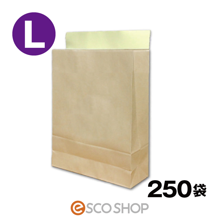 【楽天市場】宅配袋 クラフト 大 Lサイズ 500枚 茶色 テープ付き500 