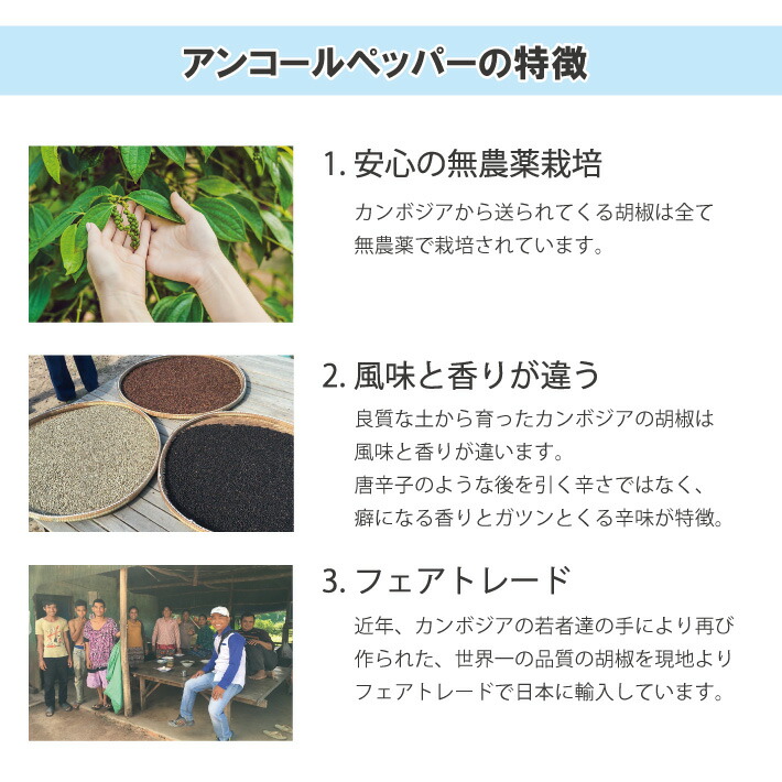 アンコールクルトンペッパー200gパック胡椒コショウこしょうカンボジアフェアトレードフォレストジャパン(送料無料)代引不可メーカー直送アンコールペッパーのみ同梱可