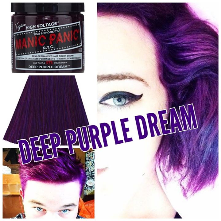 Deep Purple Dream Manic Panic On Dark Hair