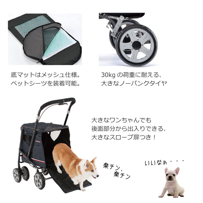 新品 ペット 猫 犬 散歩 カート ボンビ 送料無料 Progre Deca ペットバギー ボンビ デニム バギー キャリー ペット デニム カートキャリー D ペットカート おでかけ 避難 中型犬 多頭 キャリーバッグ カート Williamsav Com