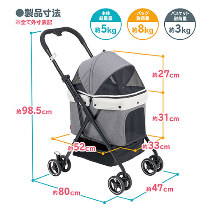 ボンビアルコン ペットバギー コロン 全2色コンパクト 軽量 犬用 猫用 ペットカート 折りたたみ式 旅行 お散歩 送料無料 Vmaphotographystudios Com