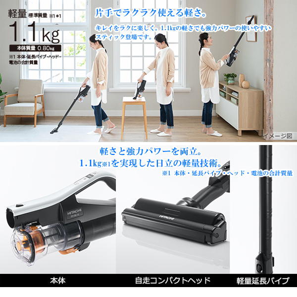 新品未使用】 日立 ラクかるスティック PV-BL1J ホワイト 生活家電