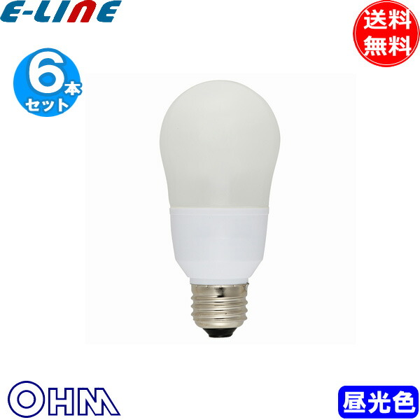 [6個セット]オーム電機 EFA15ED/12NX2P 電球形蛍光灯 2個入 60形相当 昼光色 口金E26 EFA15ED12NX2P「送料無料」