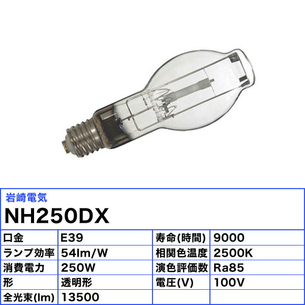 市場 法人限定 ナトリウムランプ NH250DX 岩崎