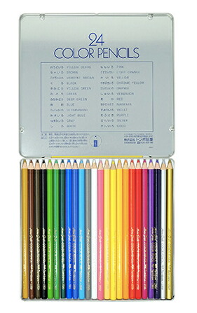 楽天市場】三菱鉛筆 色鉛筆 24色 No.880 セット 缶入り uni ユニ 880