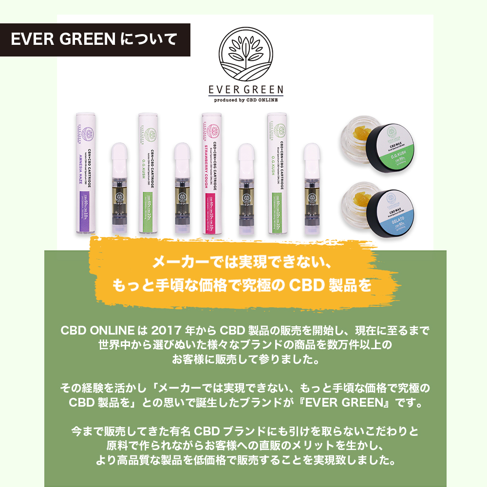 CBD ワックス EVER カンナビノイド 90% vape 高濃度 CBD 1g WAX