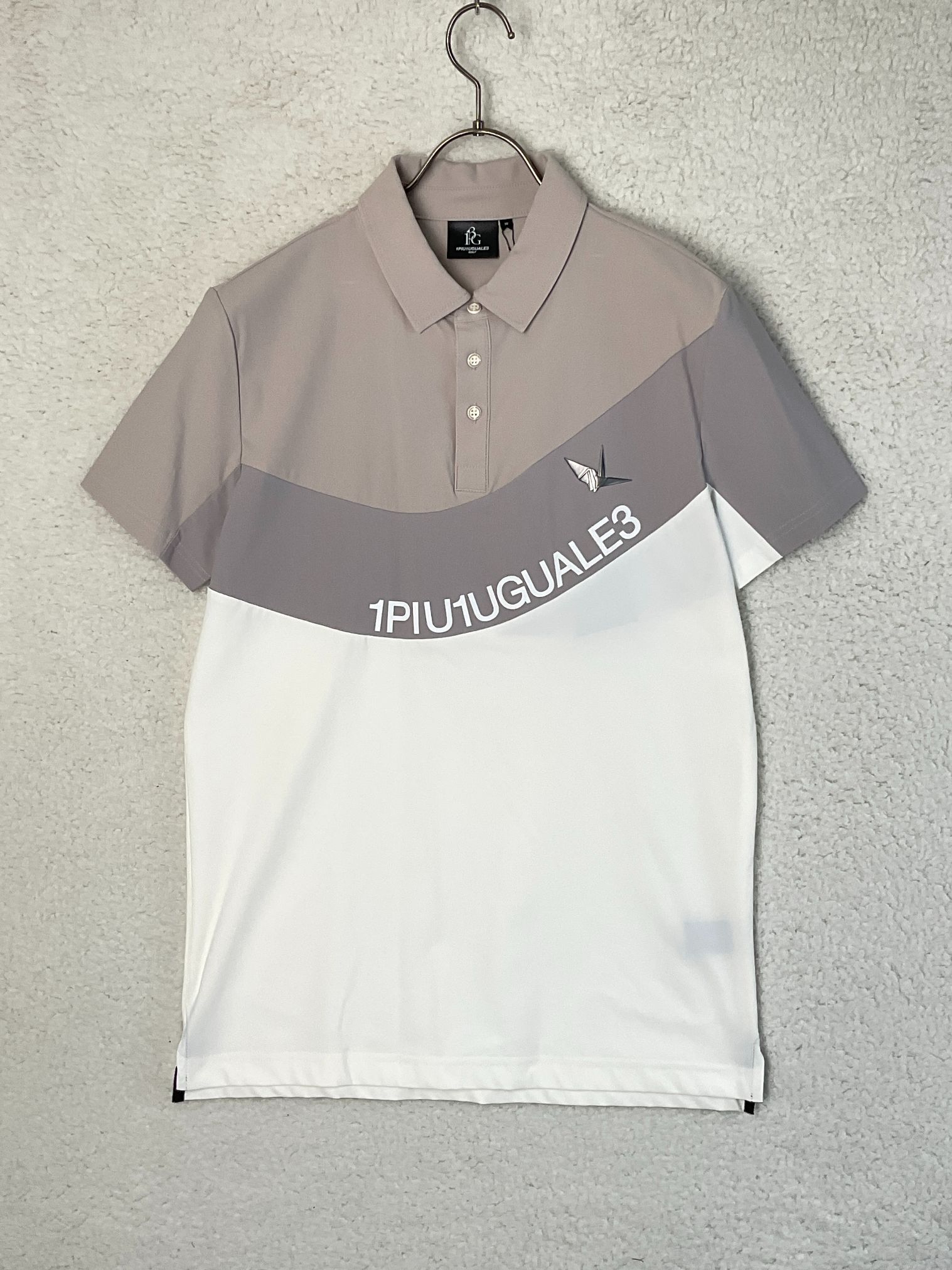 サイズM【未使用】1piu1uguale3 GOLF ビッグ千鳥格子ポロシャツ 1PIU1UGUALE3 GOLF - 【MID SUMMER COLLECTION】 SS POLO STRIPE