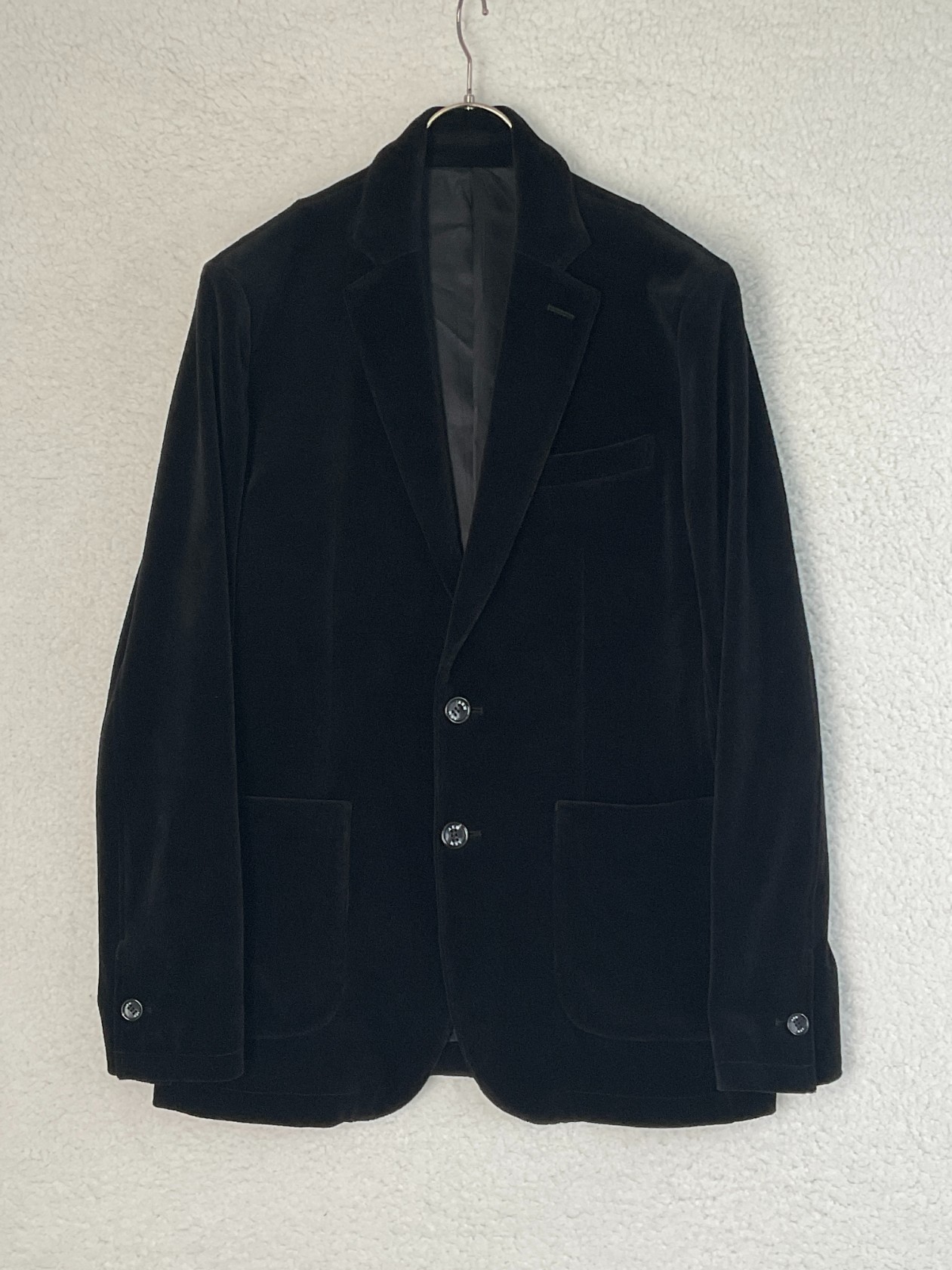 未使用 AKM L ブラック HEAVY VELOUR SWING EASY JACKET