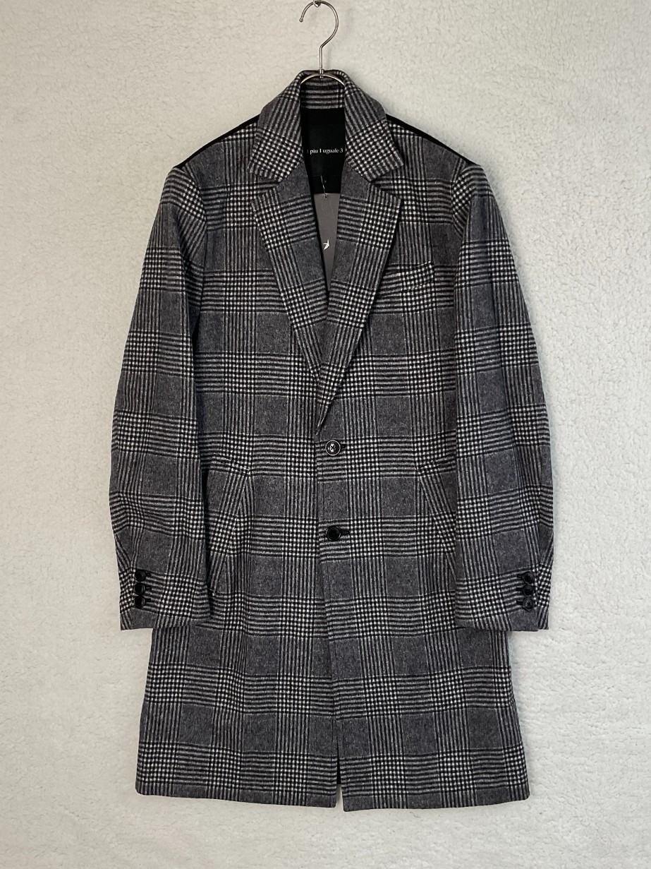 楽天市場】未使用 1piu1uguale3 ウノピゥウ 3 グレー WRAP SNAP COAT