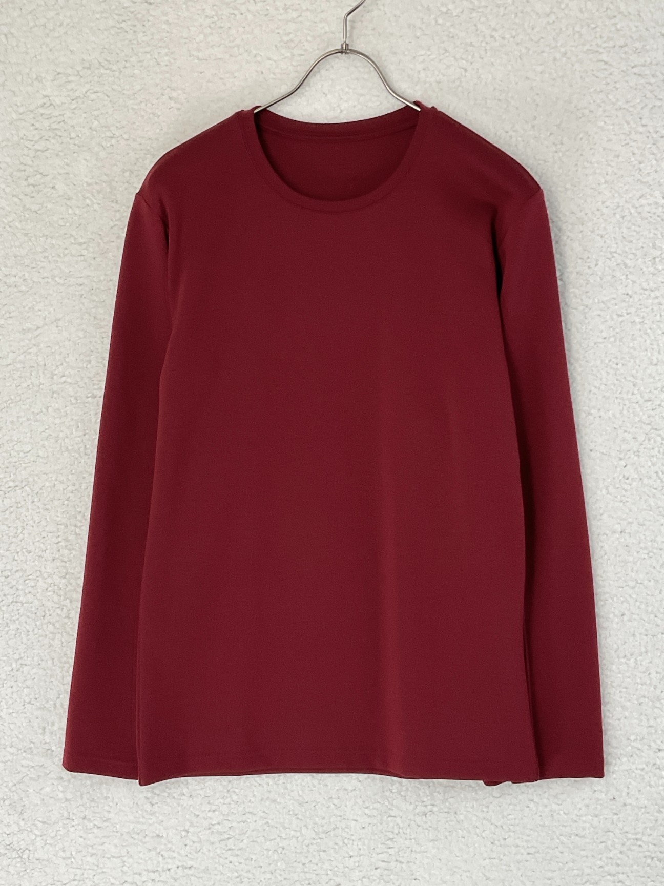 未使用 1piu1uguale3 ウノピゥウ L レッド L/S CREW バックロゴクルーネックカットソー