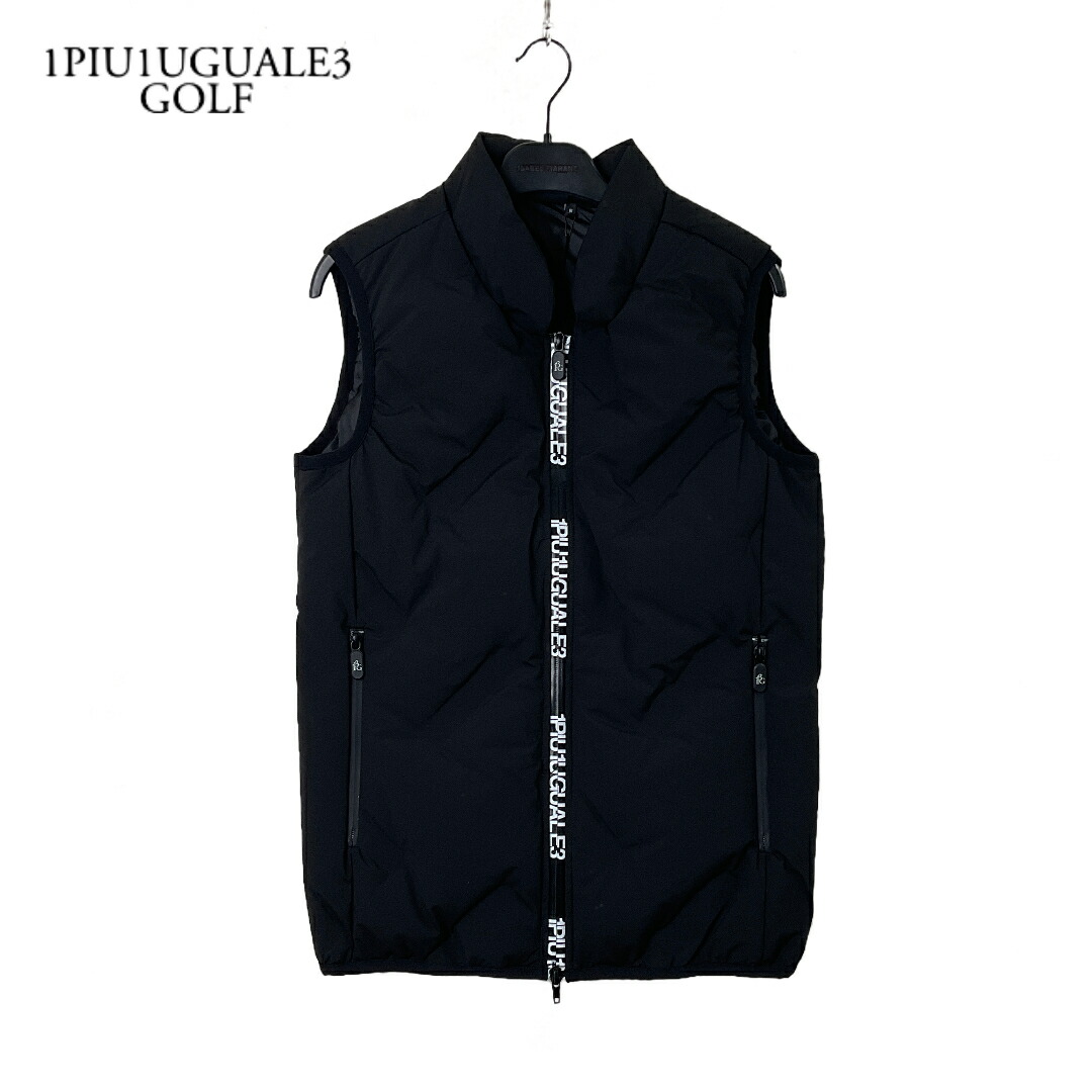 1PIU1UGUALE3 GOLF ウノピゥウノウグァーレトレ ゴルフ GRB080-NYN050 DOWN VEST 打ち倒す限りない 新品 3 黒いこと メンズウェア-スポーツ・アウトドア