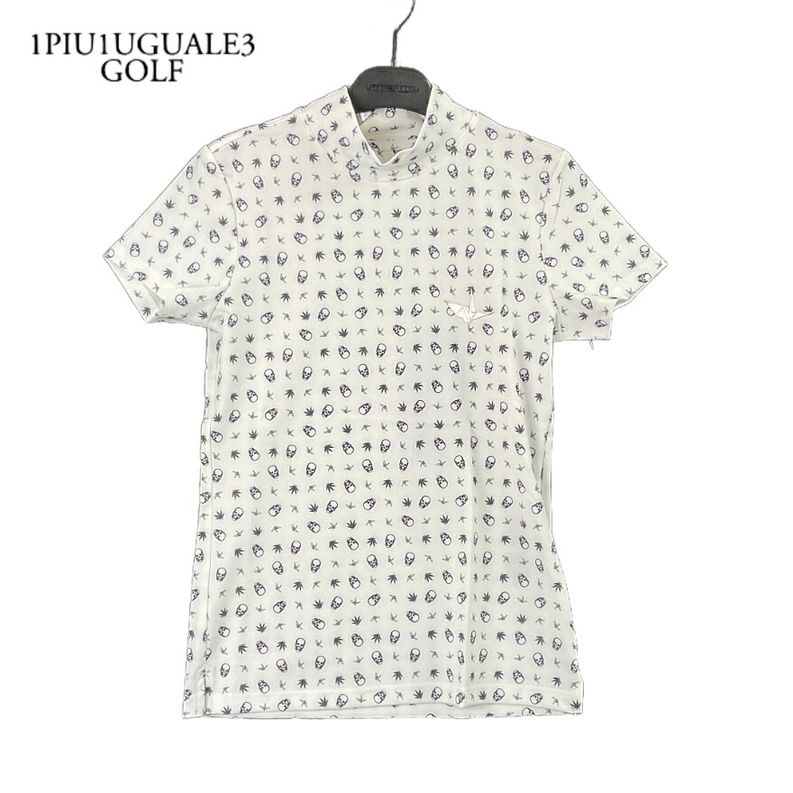 1PIU1UGUALE3 GOLF ウノピゥウノ ゴルフ × lucien pellat-finet ルシアン ペラフィネ  ゴルフ GST090-POE322 ペラフィネコラボモックネック半袖プルオーバー 新品 1 白いこと