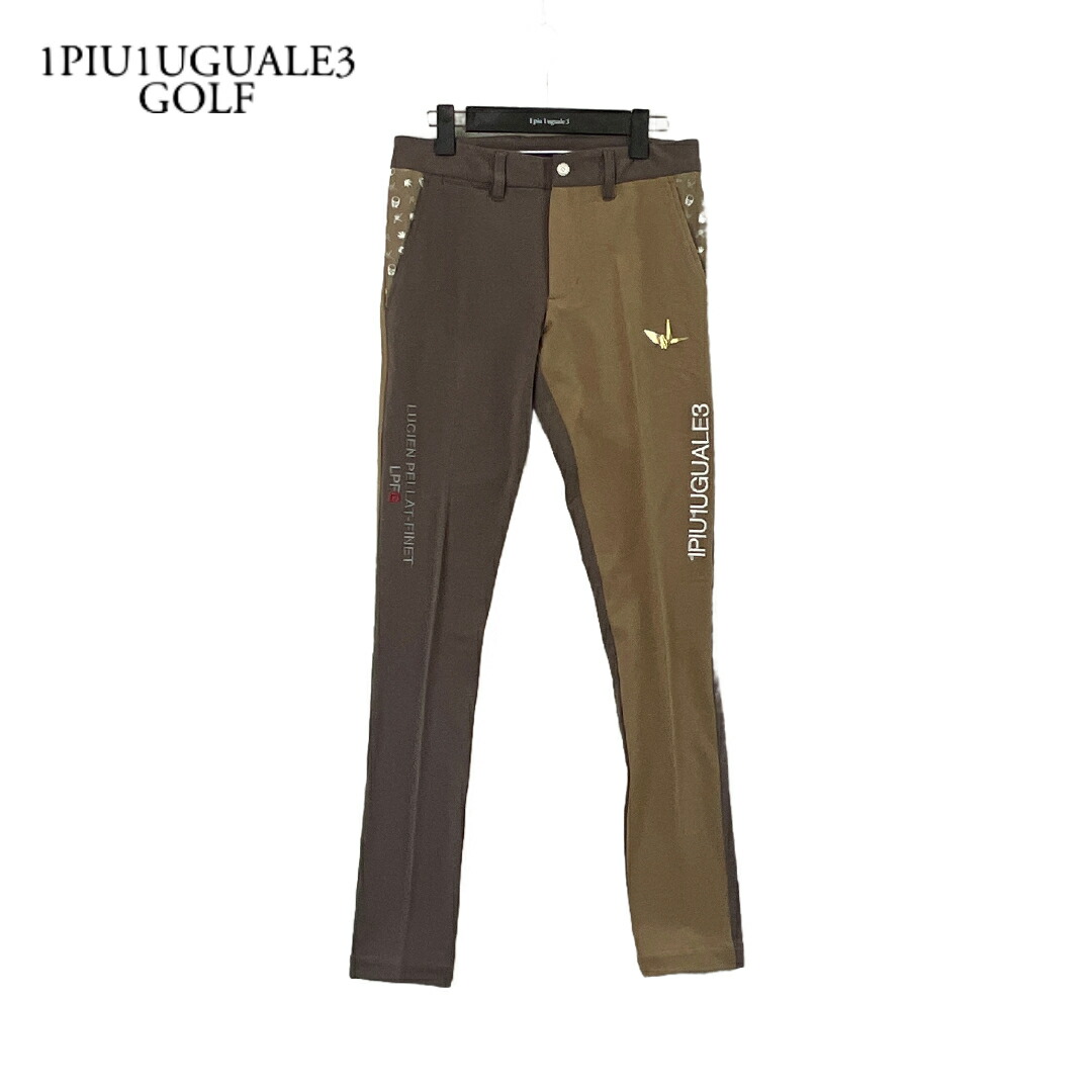 1PIU1UGUALE3 GOLF ウノピゥウノ ゴルフ × lucien pellat-finet ルシアン ペラフィネ ゴルフGRP089-ARN026 REGULAR LONG PANTS ペラフィネコラボレギュラーロングパンツ 新品 3 ベージュ