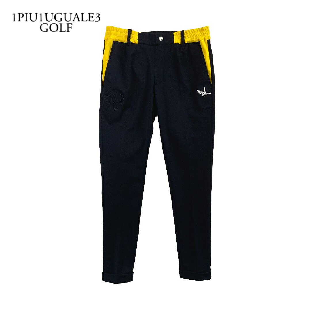 1PIU1UGUALE3 GOLF ×アレッサンドロデルピエロ GDP011 NYU091 ADP PLAYABLE SLACKS プレイヤブルスラックスパンツ 新品 3 ブラック
