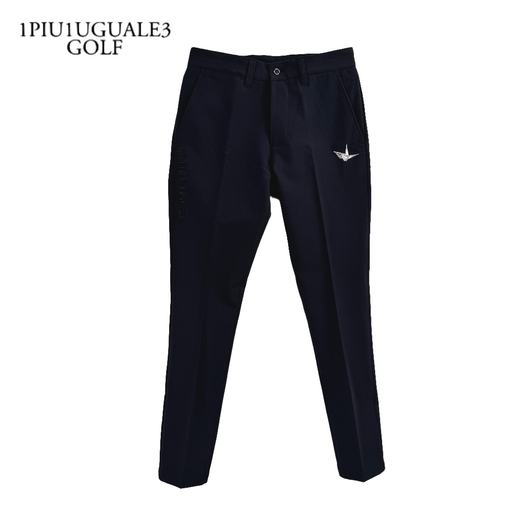 1PIU1UGUALE3 GOLF × miura三浦技研 GMP005-GPE016 サイド刺繍ロングパンツ 新品 3 ブラック