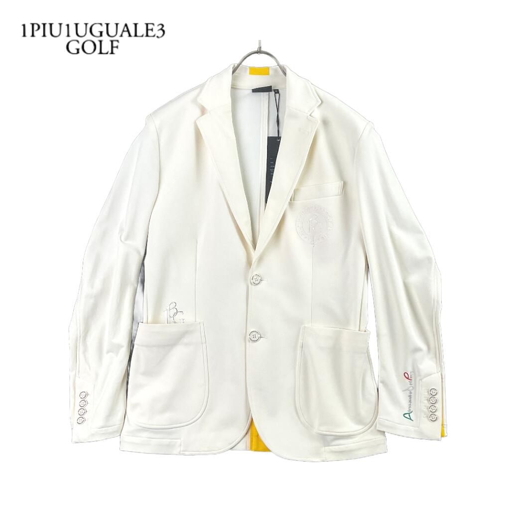 1PIU1UGUALE3 GOLF × アレッサンドロデルピエロ GDB007-NYU091 自動データ処理 PLAYABLE JACKET コラボプレイヤブルジャケット 6 白いこと×黄色