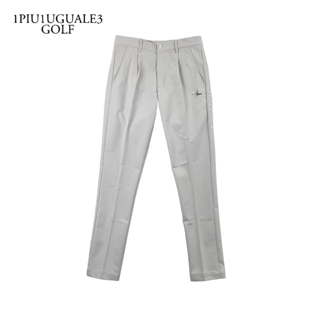 1PIU1UGUALE3 GOLF GRP126-POE439 TUCK PANTS サイドロゴタックパンツ 3 点火装置薄墨色