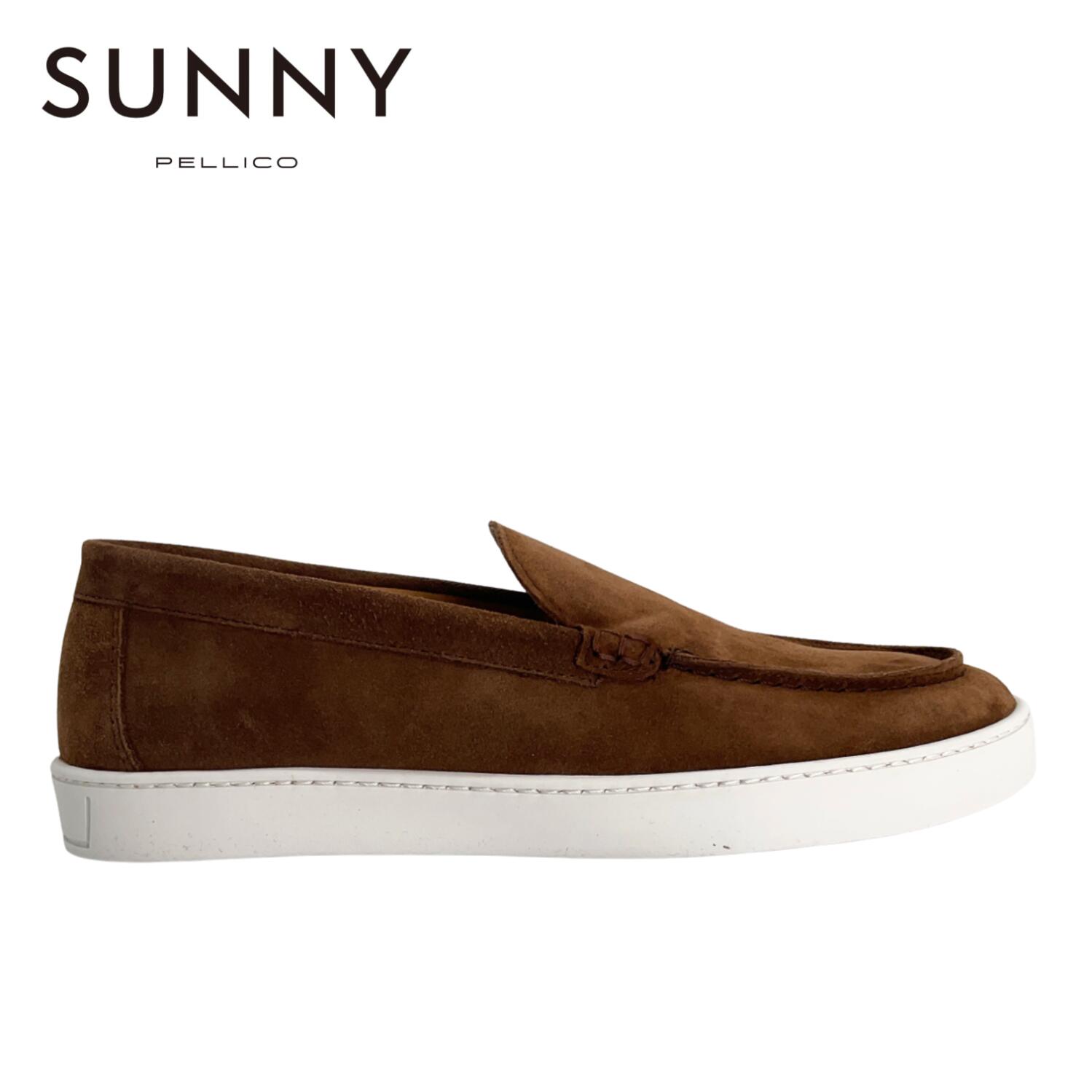 PELLICO SUNNY PM25-M005 SUEDE BARTEX スウェードレザー スリッポン スニーカー 未使用品 43 SIENA/ブラウン