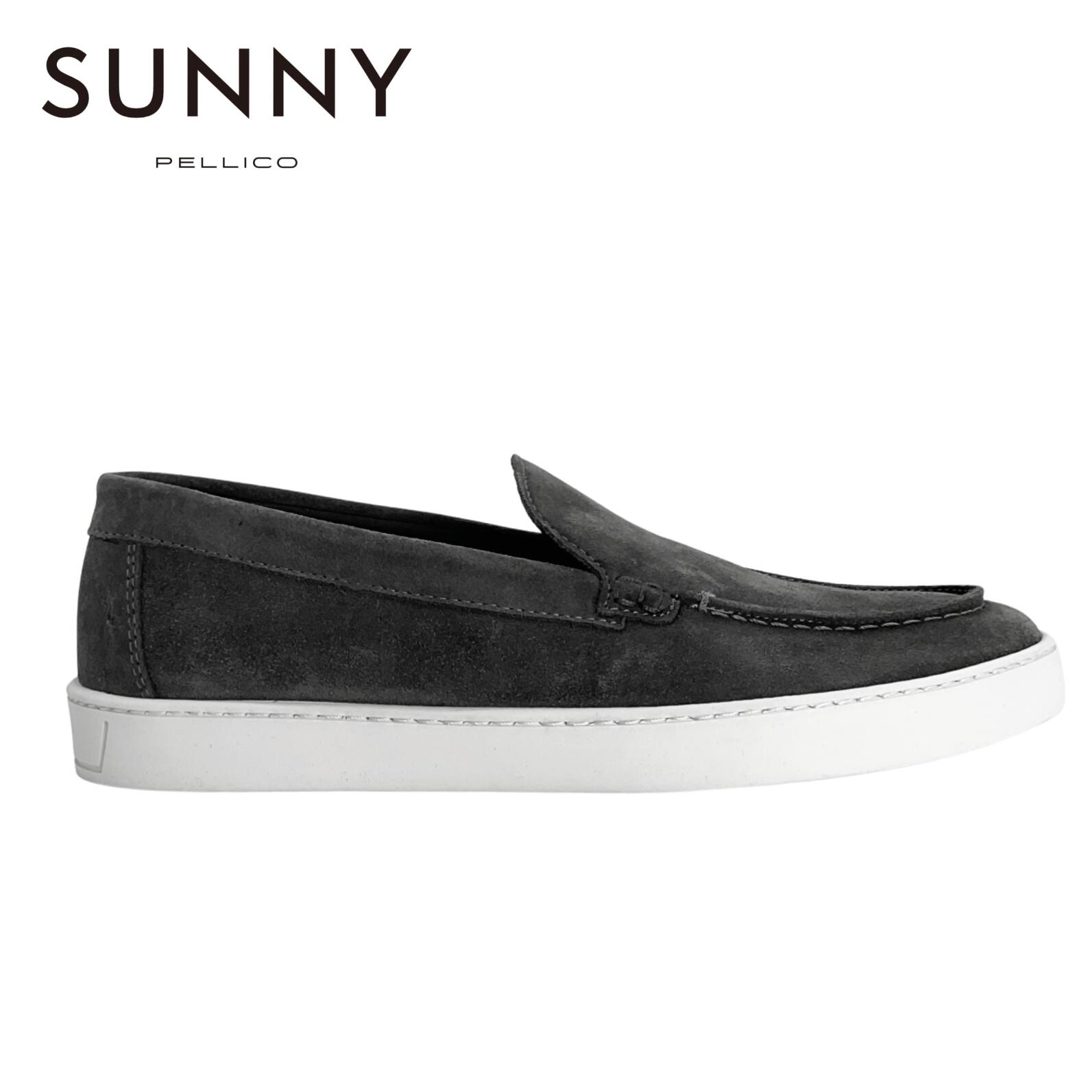PELLICO SUNNY PM25-M005 SUEDE BARTEX スウェードレザー スリッポン スニーカー 未使用品 41 FUMO/グレー