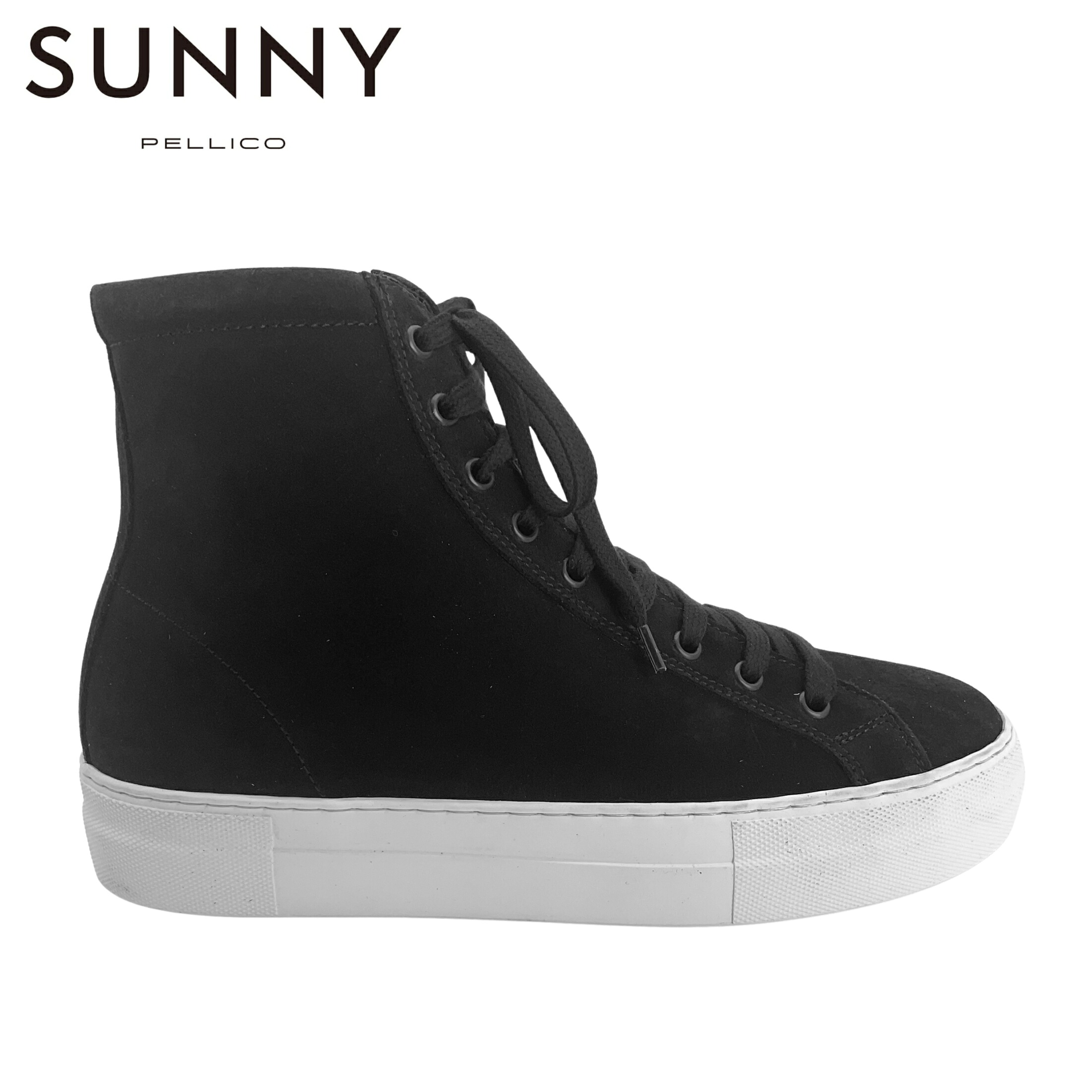 PELLICO SUNNY PM24-M029 SUEDE GIOIA スウェードレザー サイドジップレースハイカットスニーカー 未使用品 44 NERO/ブラック｜TREND STOCK 店