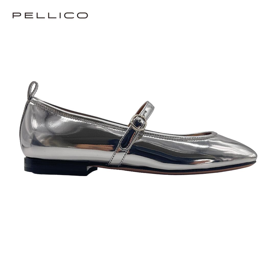 【新品未使用】PELLICO ペリーコ 0832 BOLLE 10 SC メリージェーン フラット パンプス レディース 正規品 size 34.5 シルバー|TREND STOCK 店