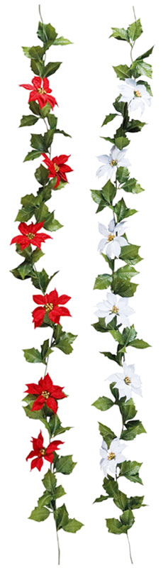 【店舗・イベント用品】【クリスマス】【クリスマスアレンジ】ポインセチア・ガーランド12本セット｜eshopヤマックス
