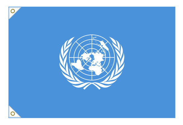 【万国旗・世界の国旗】国際連合・国旗(120cm幅/エクスラン)
