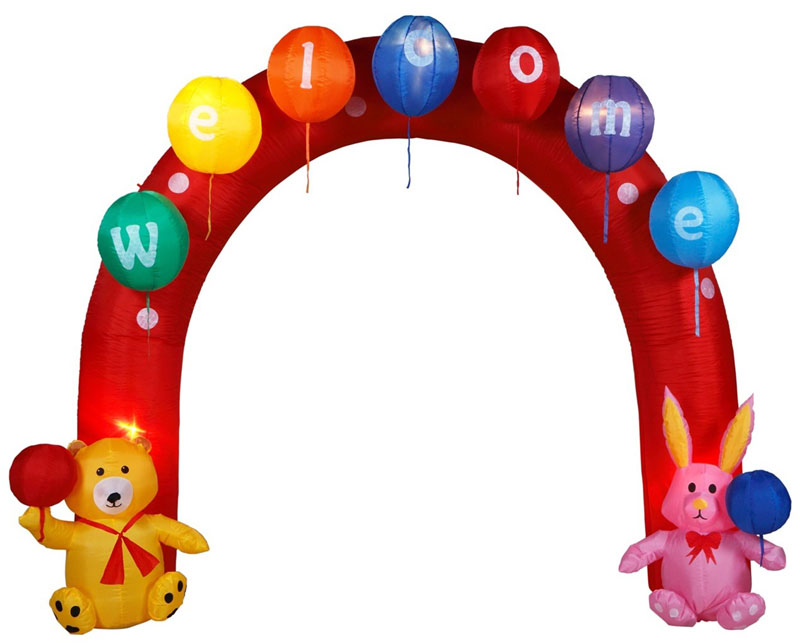 楽天市場】【光る】エアブローアーチ ウェルカム くま&うさぎ 1台
