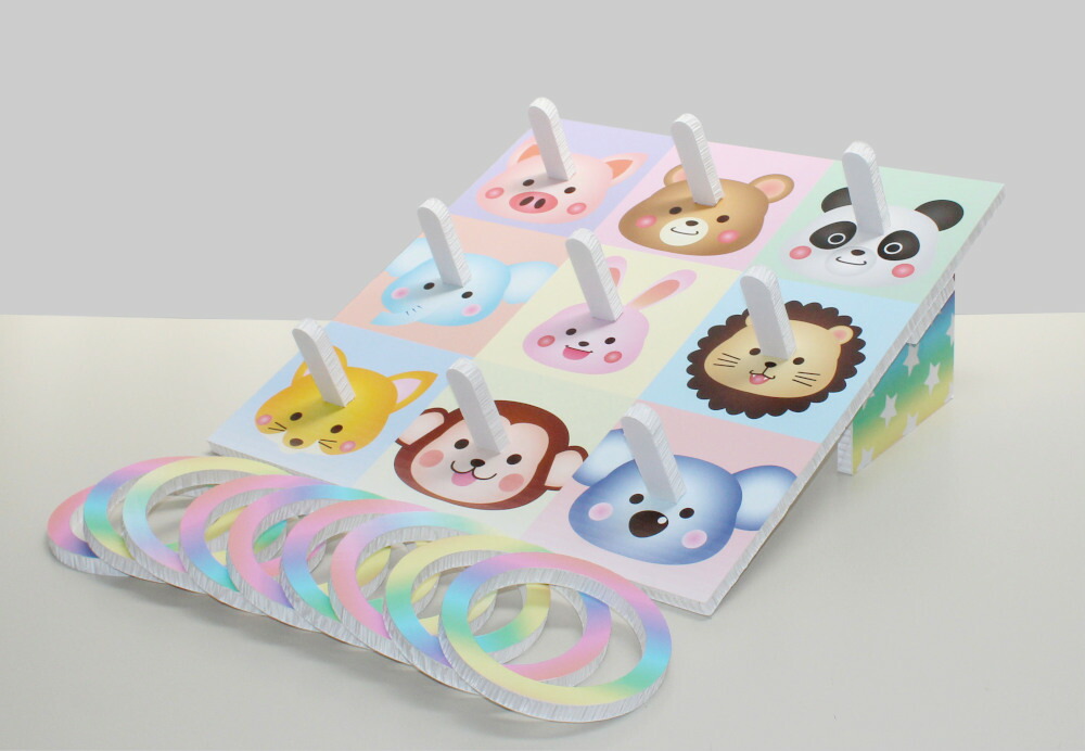 楽天市場】【夏】輪投げ〈どうぶつ〉 H22×W60×D57cm☆リング9個